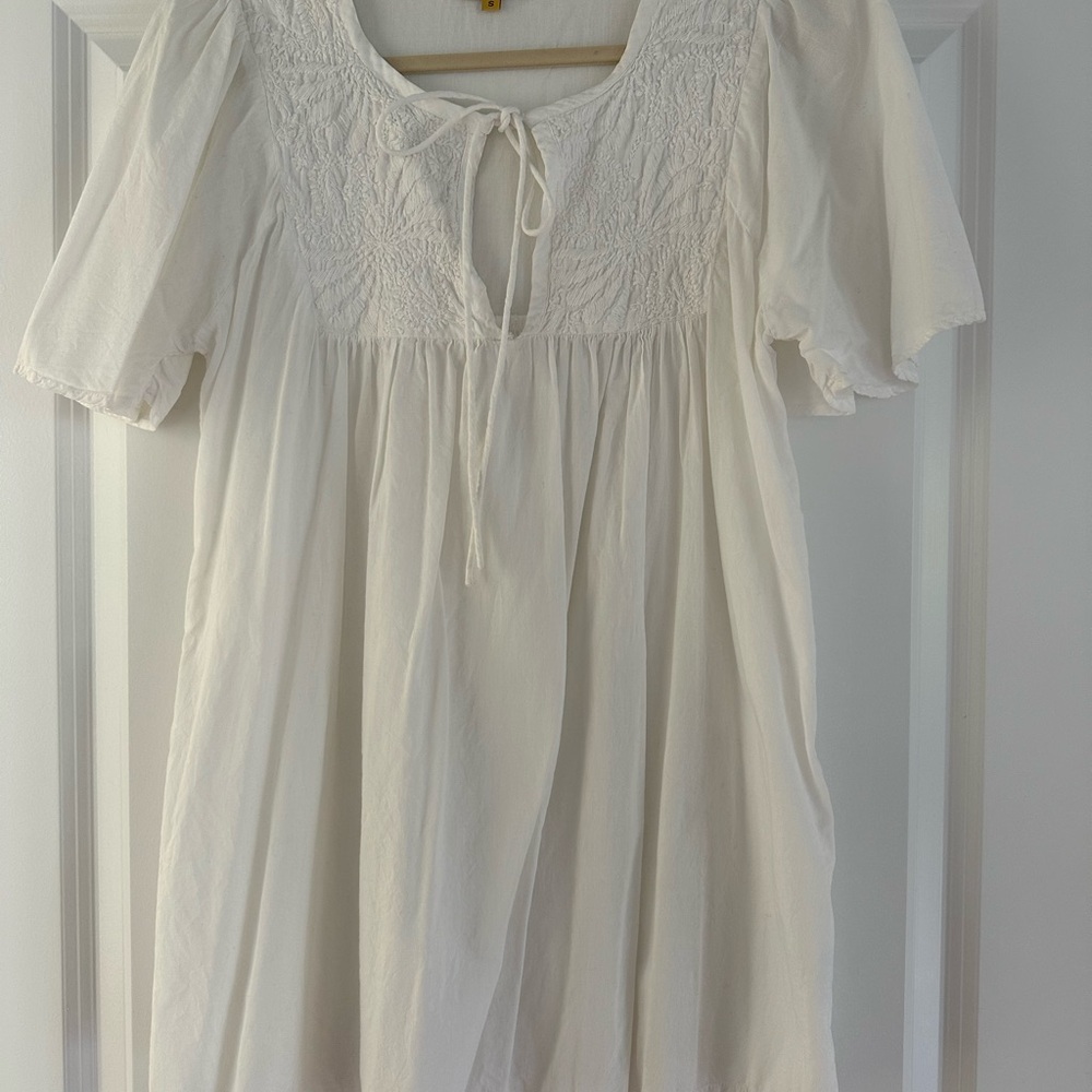 Roberta Roller Rabbit White Embroidered Top